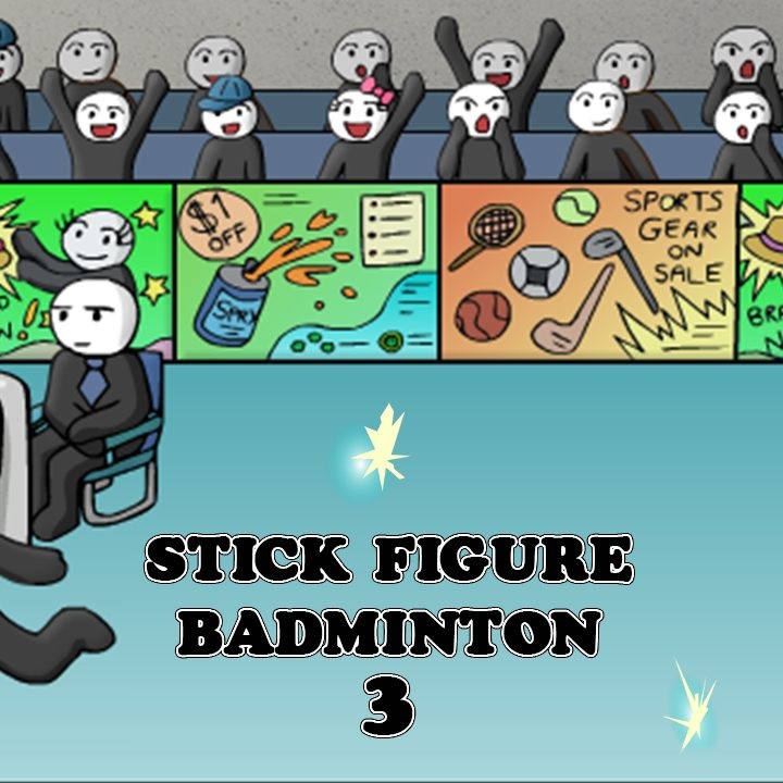 Stick Figure Badminton 3